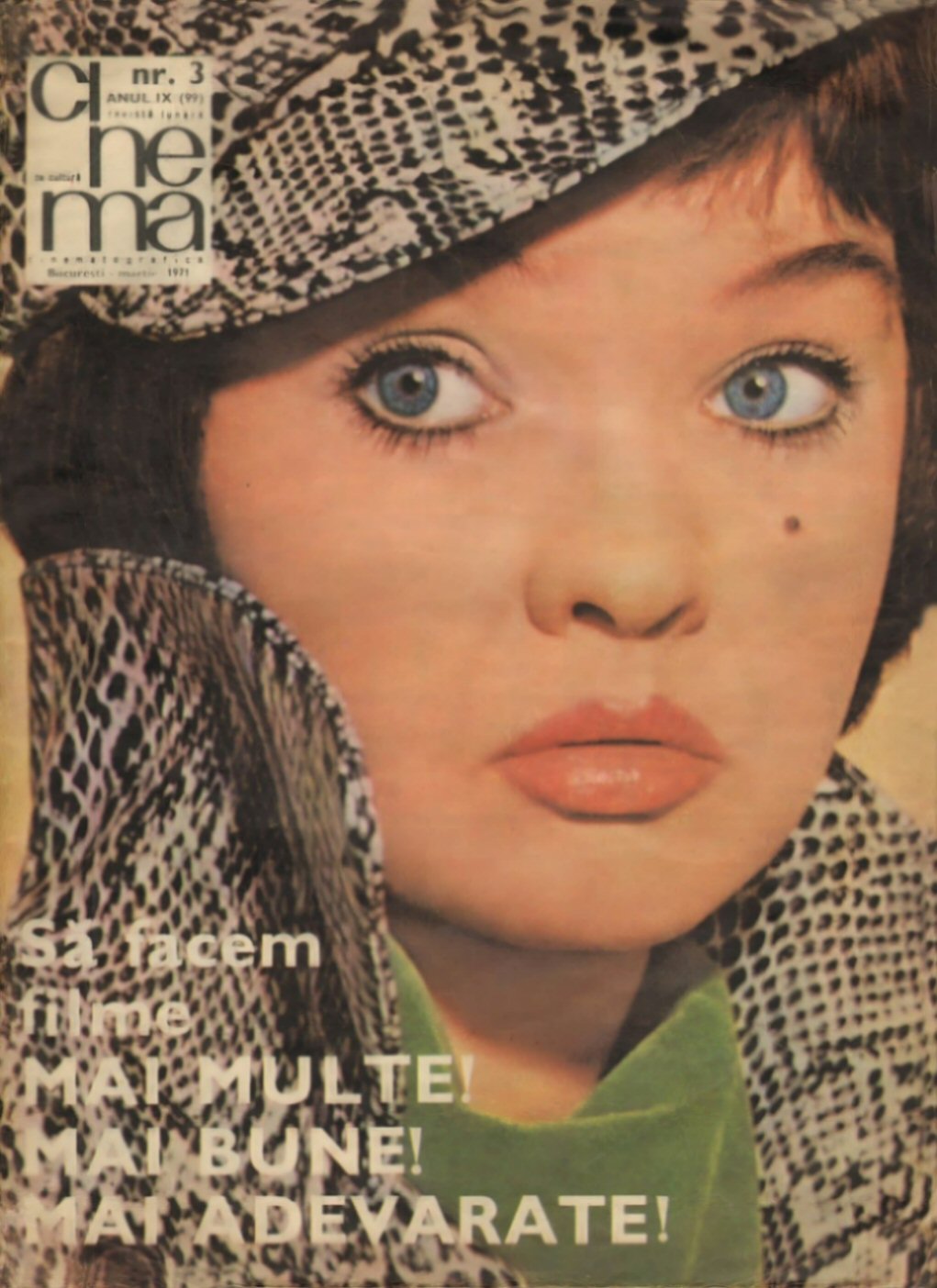 CINEMA (Romania) magazine side cover Issue 3  March 1971