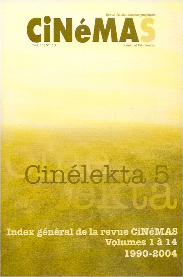 CINEMAS (Ca) magazine side cover Issue 32  Vol 15 # 2/3  March 2005