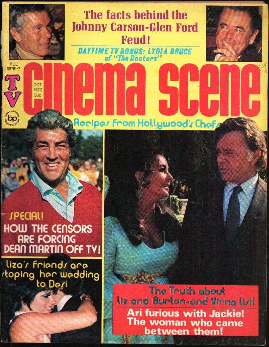 CINEMA SCENE magazine side cover  October 1972