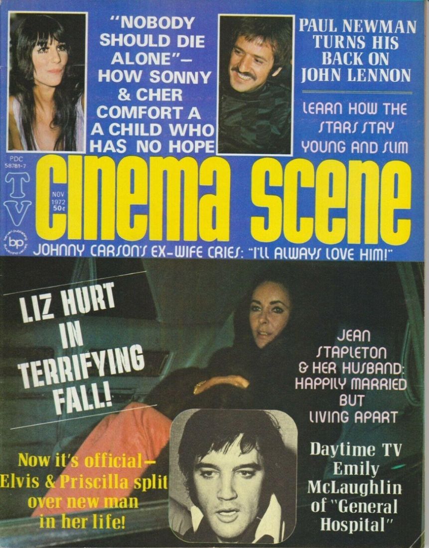 CINEMA SCENE magazine side cover  November 1972