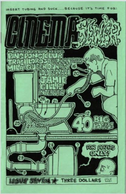CINEMA SEWER magazine side cover Issue 7  