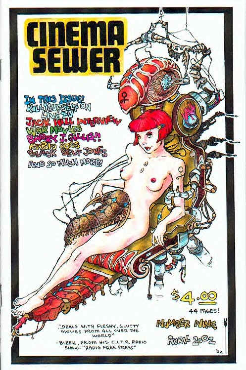 CINEMA SEWER magazine side cover Issue 9  2001