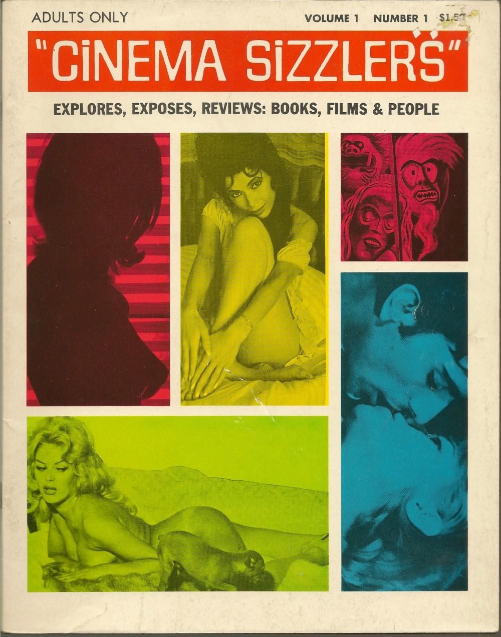 CINEMA SIZZLERS magazine side cover Issue 1 July 1966