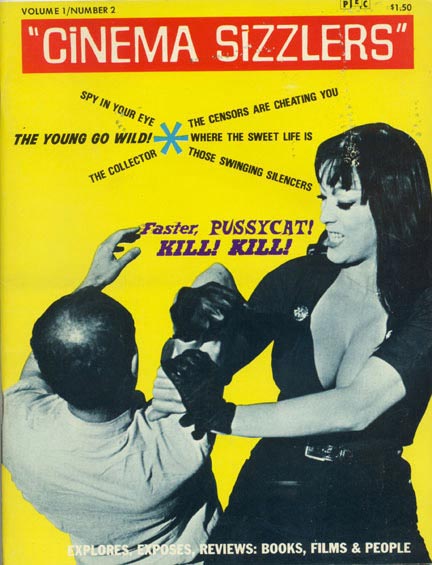 CINEMA SIZZLERS magazine side cover Issue 2 September 1966
