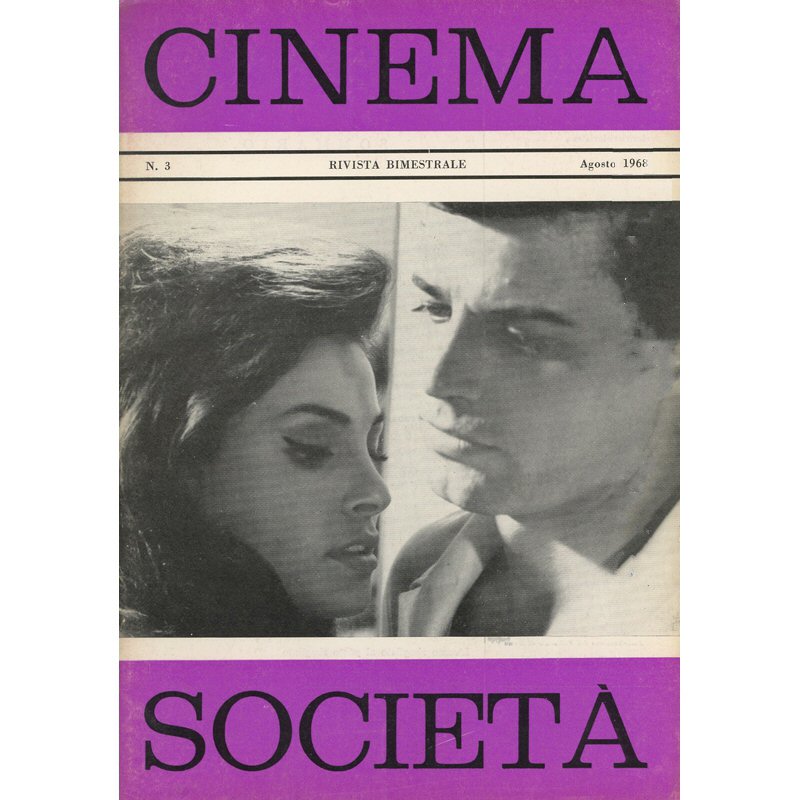 CINEMA SOCIETA magazine side cover Issue 3  August 1968
