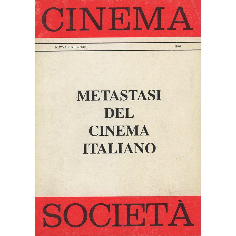 CINEMA SOCIETA magazine side cover Issue 14-15  Nuova Series  January 1994