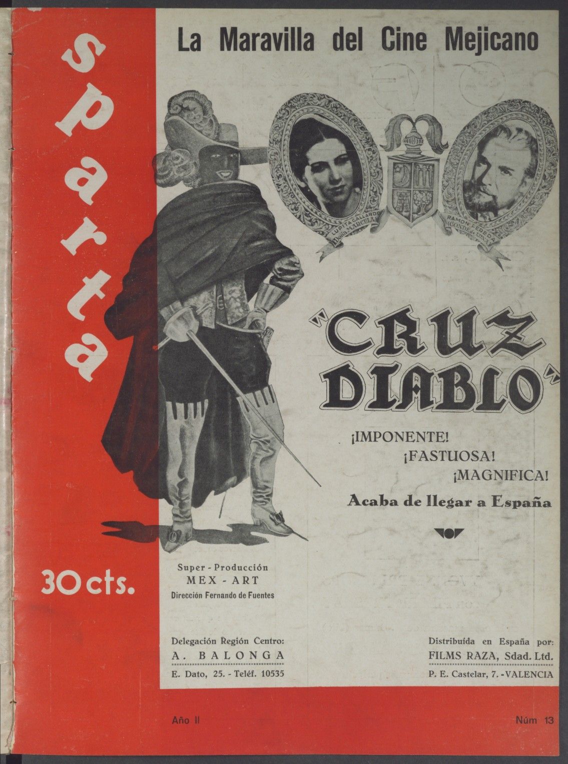 CINEMA SPARTA magazine side cover Issue 13 2 March 1935