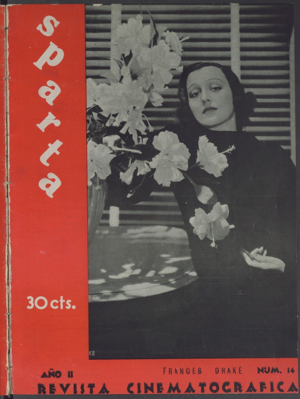 CINEMA SPARTA magazine side cover Issue 14 25 March 1935