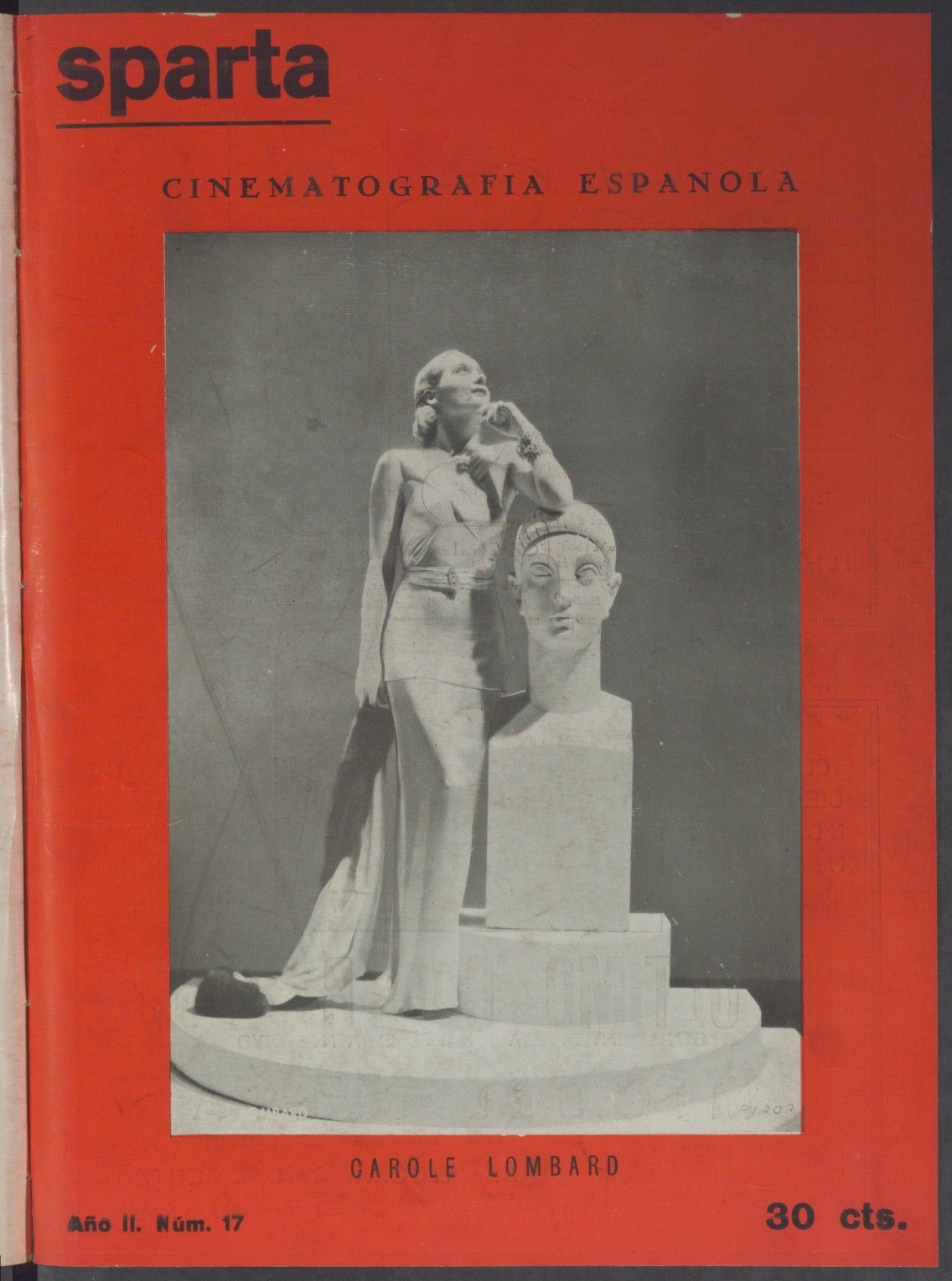 CINEMA SPARTA magazine side cover Issue 17 30 May 1935