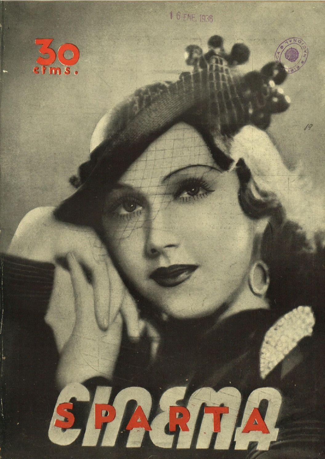 CINEMA SPARTA magazine side cover Issue 19 5 July 1935
