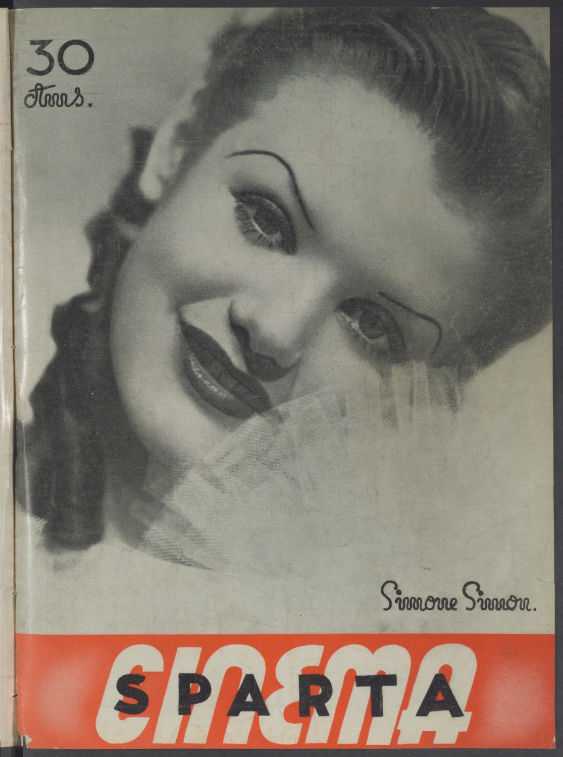CINEMA SPARTA magazine side cover Issue 22 21 September 1935