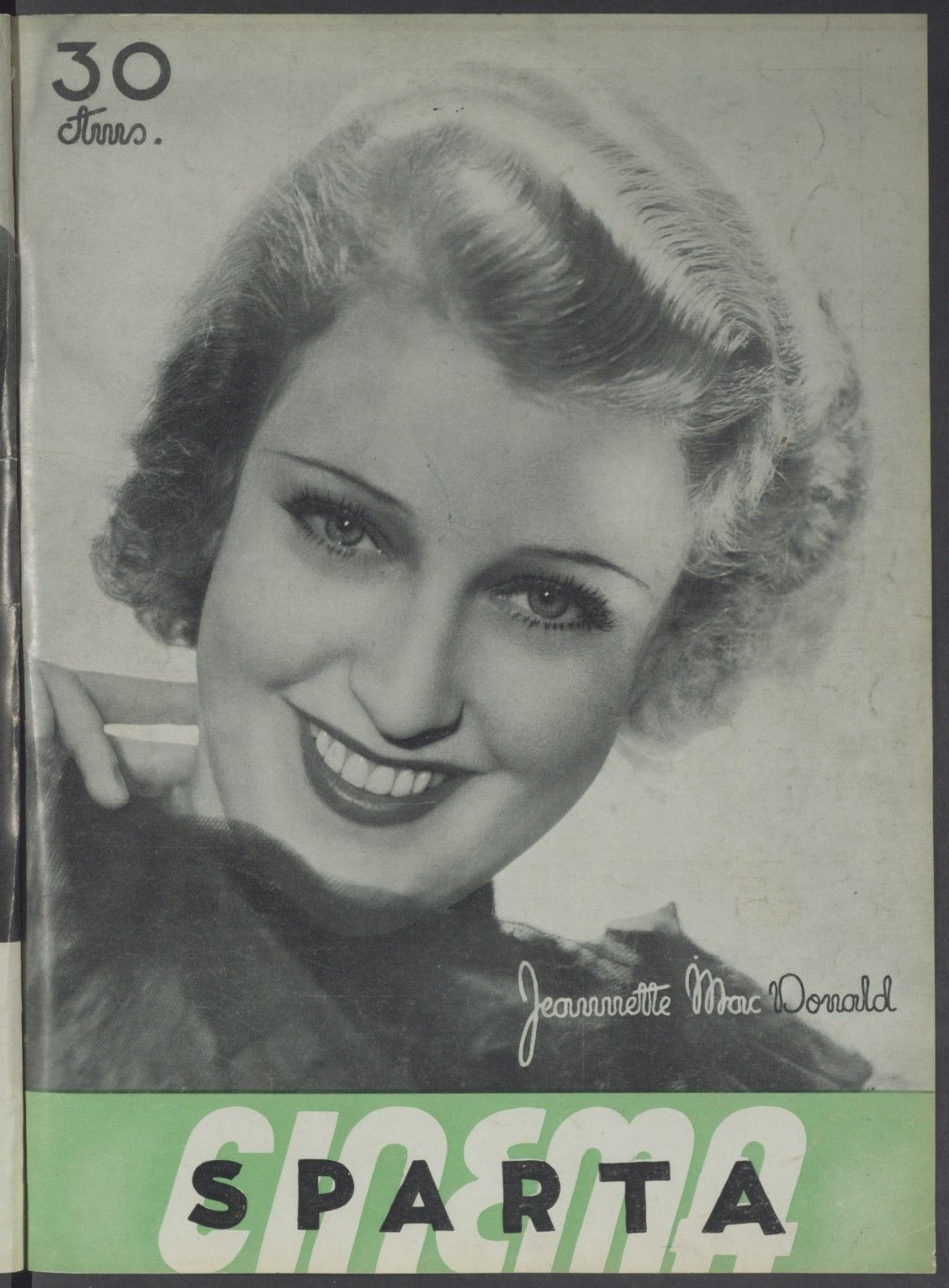 CINEMA SPARTA magazine side cover Issue 23 12 October 1935