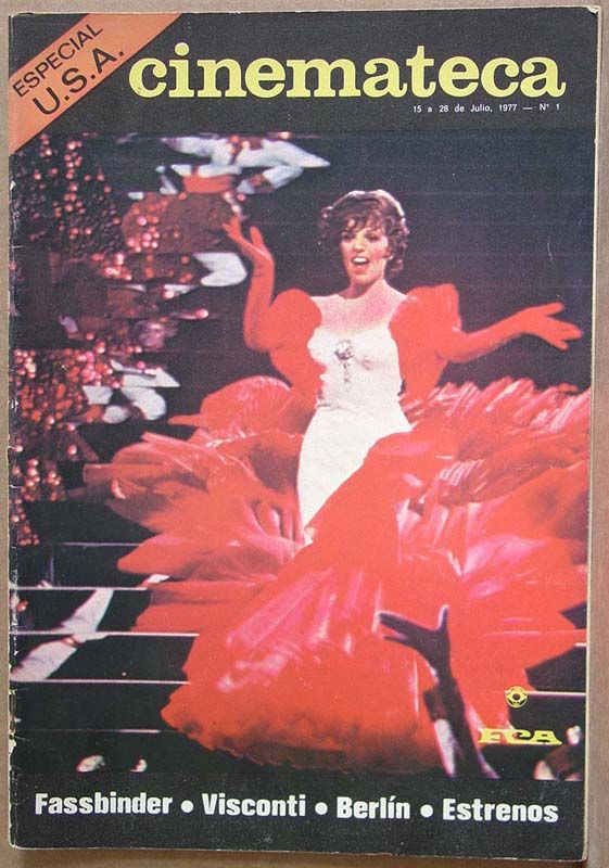 CINEMATECA REVISTA magazine side cover Issue 1 28 July 1977