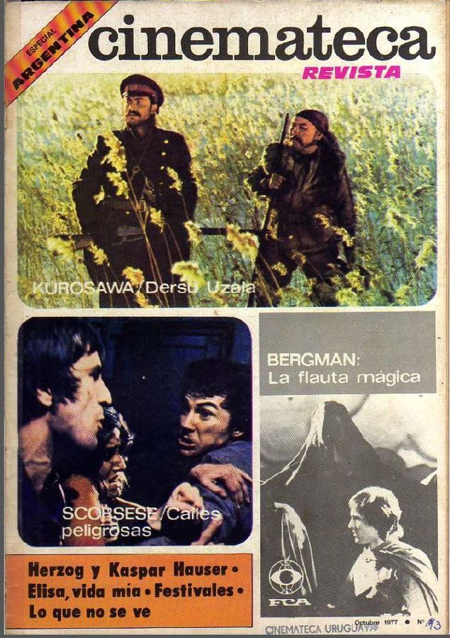 CINEMATECA REVISTA magazine side cover Issue 3 October 1977