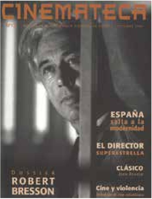 CINEMATECA (Revista) magazine side cover Issue 12  October 2000