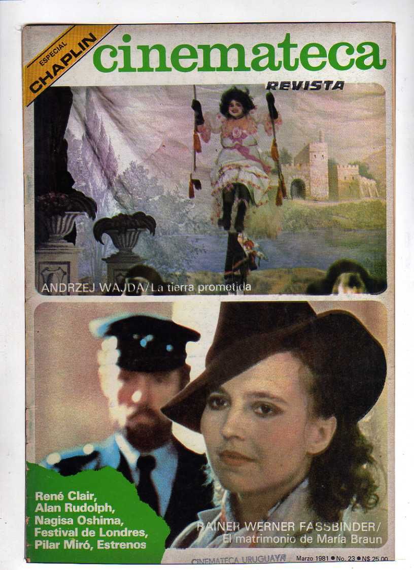 CINEMATECA REVISTA magazine side cover Issue 23 March 1981
