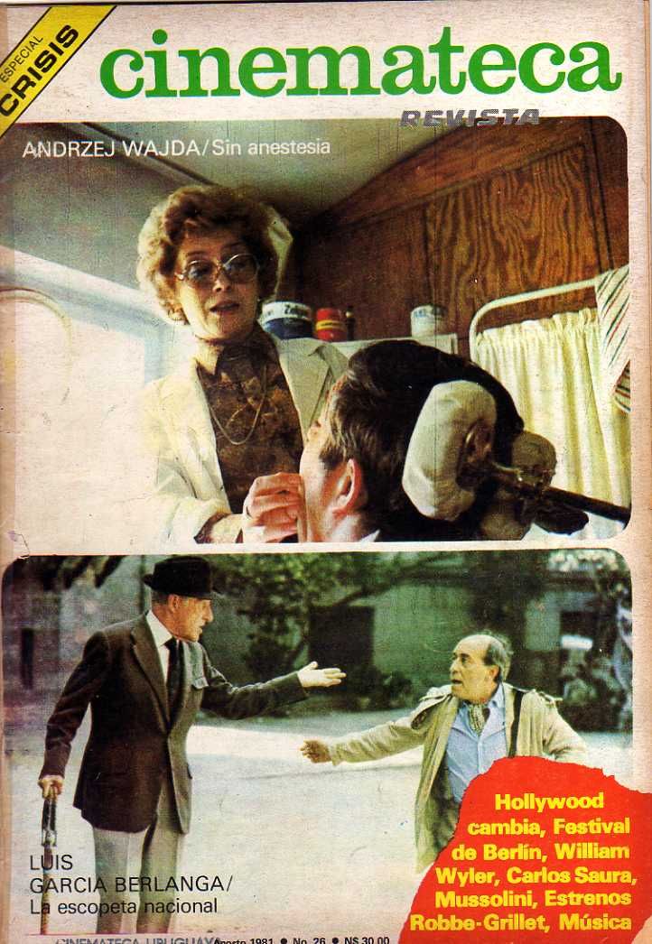 CINEMATECA REVISTA magazine side cover Issue 26 August 1981
