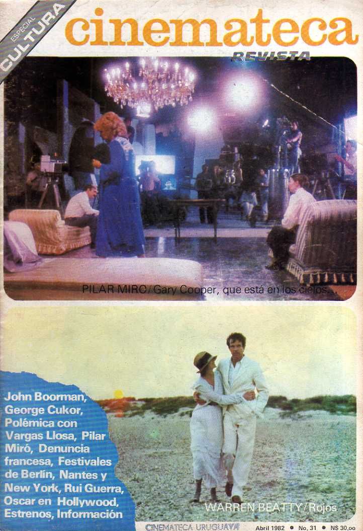 CINEMATECA REVISTA magazine side cover Issue 31 April 1982