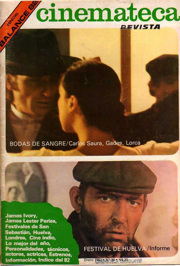 CINEMATECA REVISTA magazine side cover Issue 36 January 1983