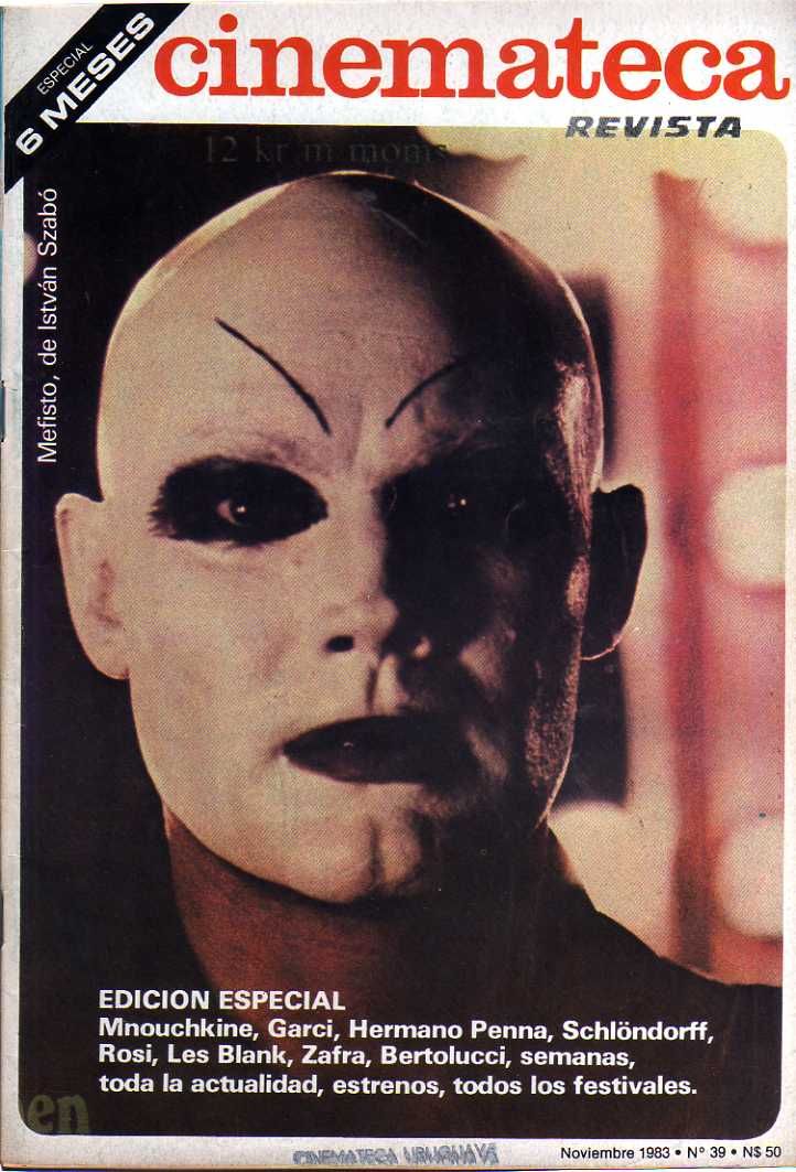 CINEMATECA REVISTA magazine side cover Issue 39 November 1983