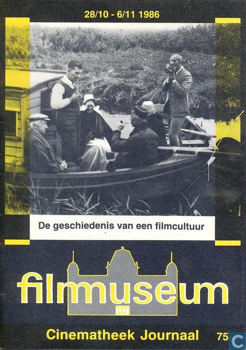 CINEMATHEEK JOURNAAL magazine side cover Issue 75 28 October 1986