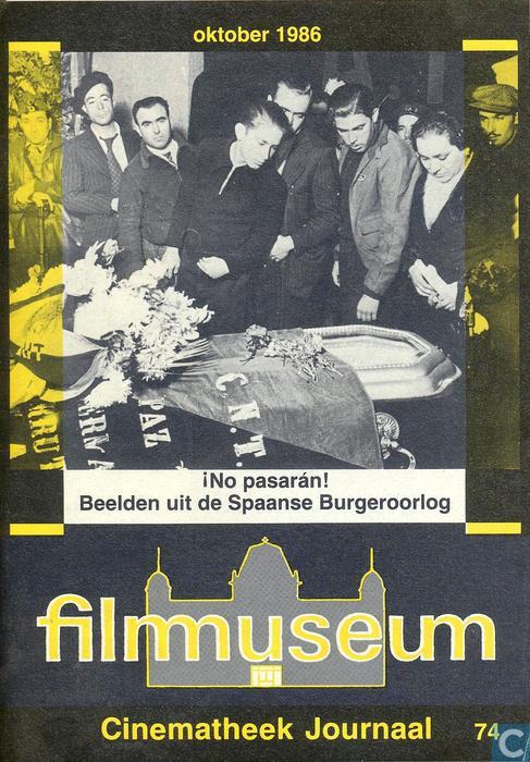 CINEMATHEEK JOURNAAL magazine side cover Issue 74 October 1986