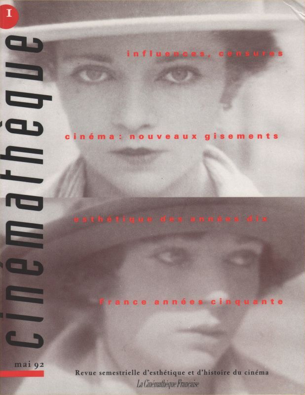 CINEMATHEQUE magazine side cover Issue 1 May 1992