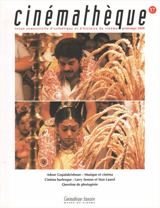 CINEMATHEQUE magazine side cover Issue 17 Spring 2000