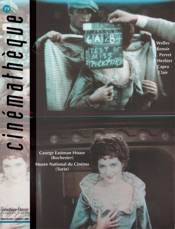 CINEMATHEQUE magazine side cover Issue 19 Spring 2001