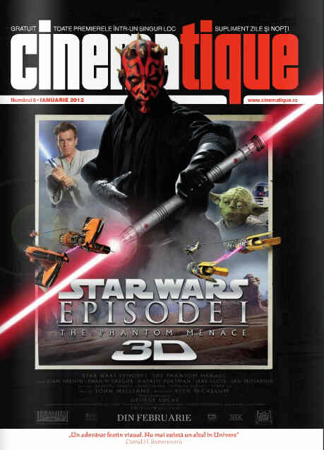 CINEMATIQUE magazine side cover Issue 8 January 2012