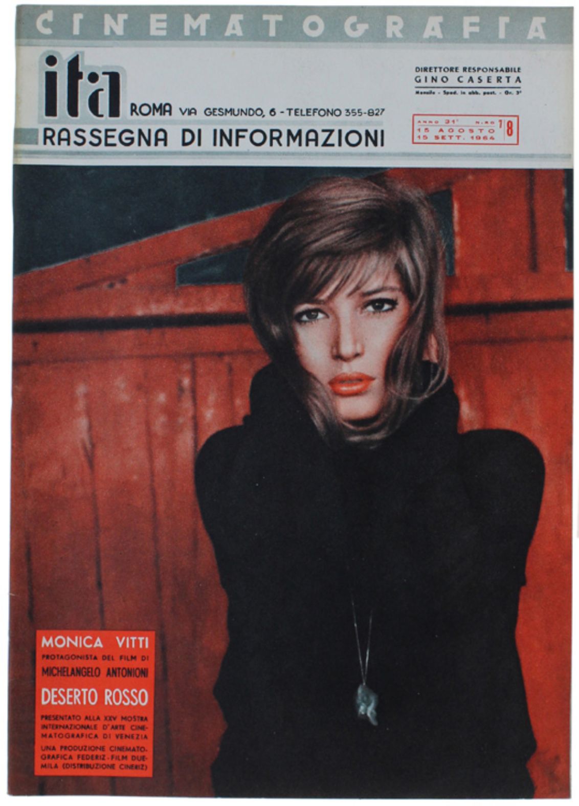 CINEMATOGRAFIA ITA magazine side cover Issue 7-8  August/September 1964