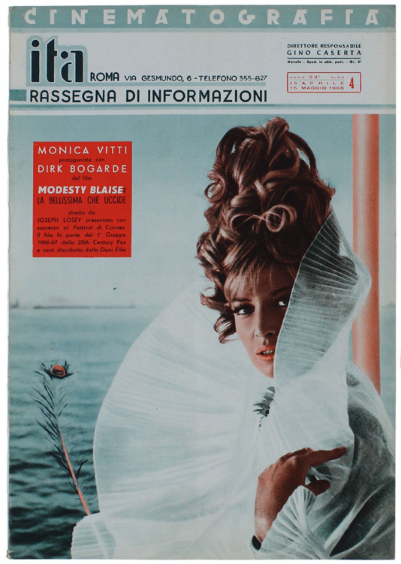 CINEMATOGRAFIA ITA magazine side cover Issue 4  April/May 1966