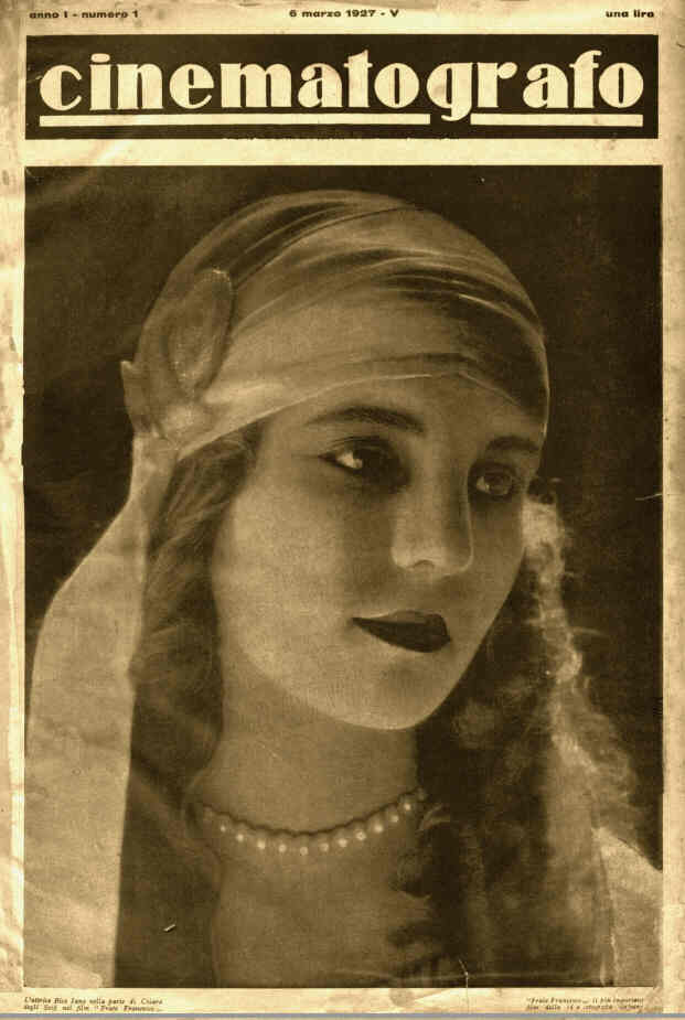 CINEMATOGRAFO magazine side cover Issue 1 6 March 1927