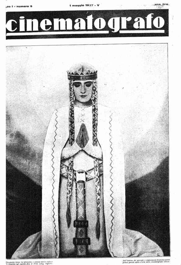 CINEMATOGRAFO magazine side cover Issue 5 1 May 1927