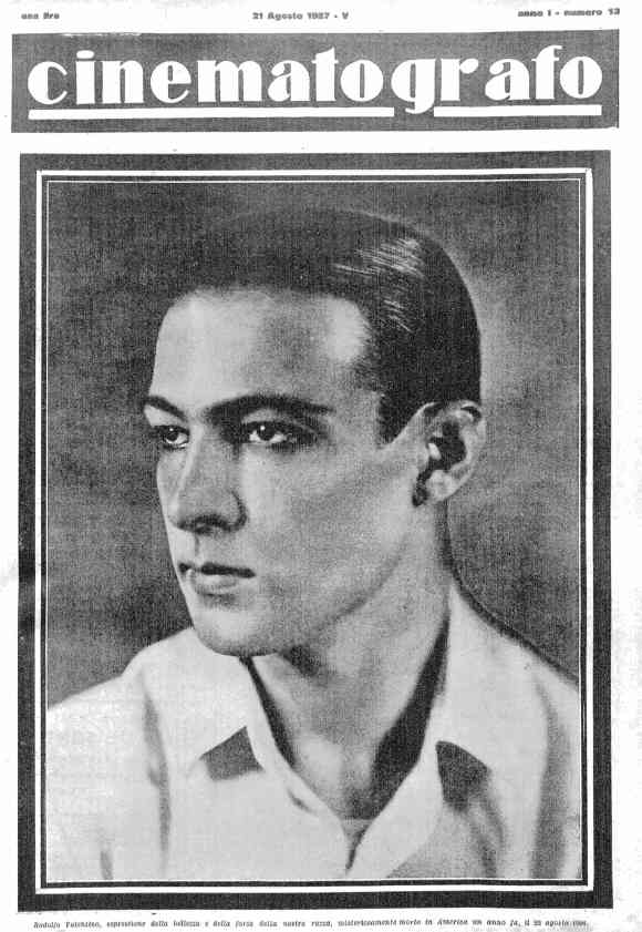 CINEMATOGRAFO magazine side cover Issue 13 21 August 1927