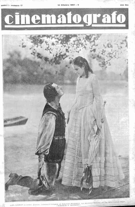 CINEMATOGRAFO magazine side cover Issue 17 16 October 1927