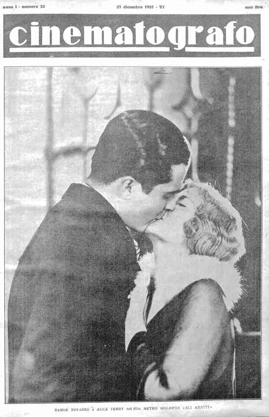 CINEMATOGRAFO magazine side cover Issue 22 25 December 1927