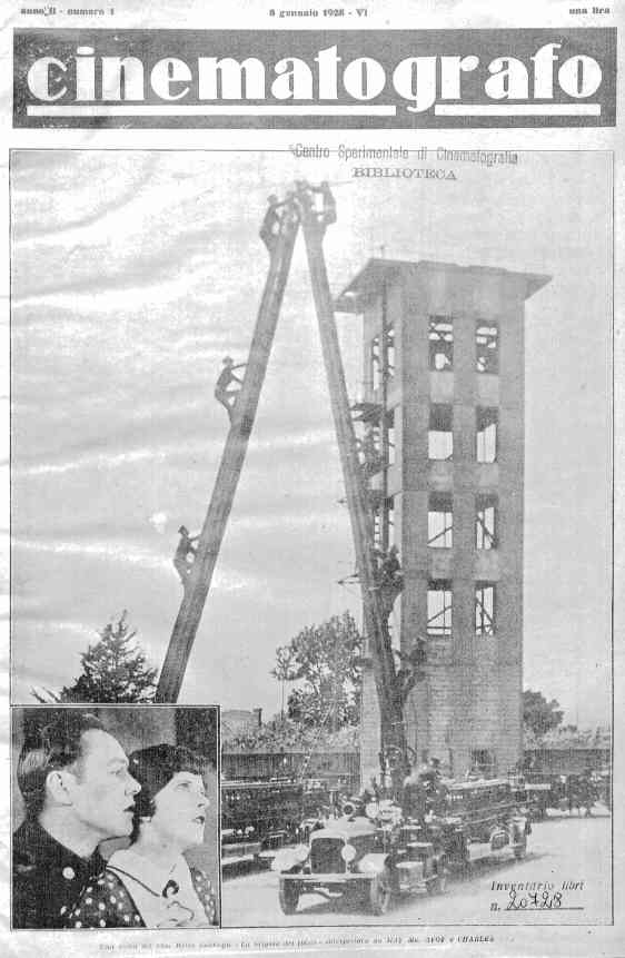 CINEMATOGRAFO magazine side cover Issue 1 8 January 1928