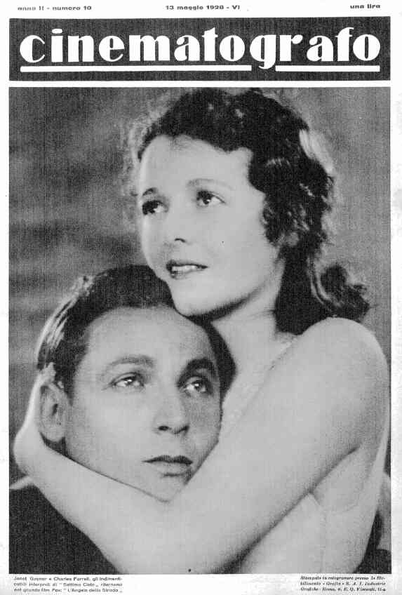 CINEMATOGRAFO magazine side cover Issue 10 13 May 1928