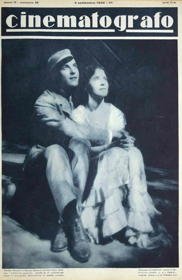 CINEMATOGRAFO magazine side cover Issue 18 9 September 1928
