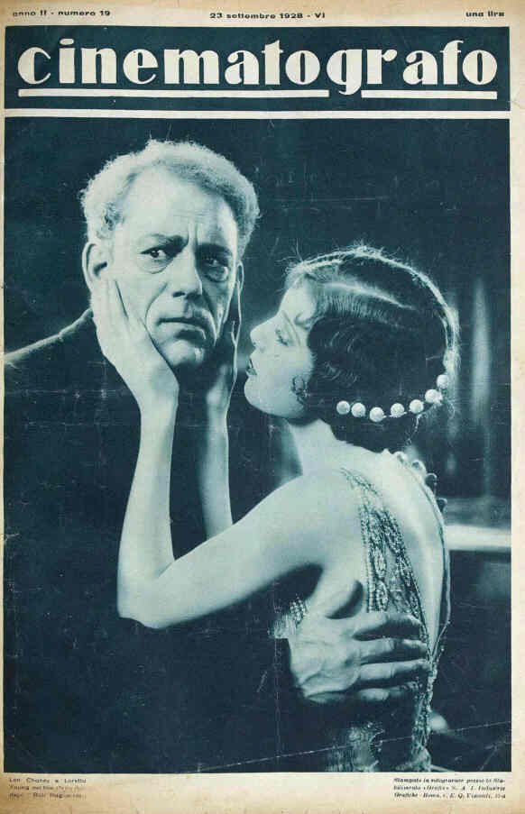 CINEMATOGRAFO magazine side cover Issue 19 23 September 1928