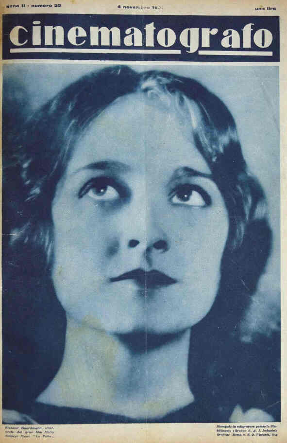 CINEMATOGRAFO magazine side cover Issue 22 4 November 1928