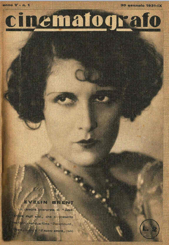 CINEMATOGRAFO magazine side cover Issue 1 30 January 1931