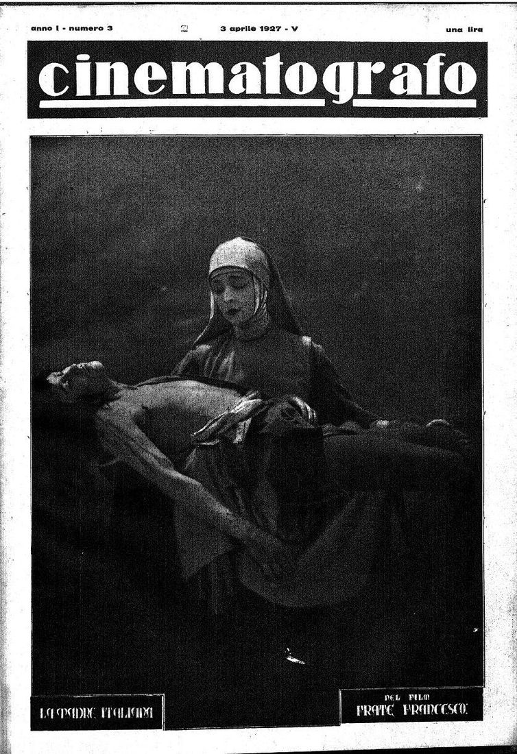 CINEMATOGRAFO magazine side cover Issue 3 3 April 1927