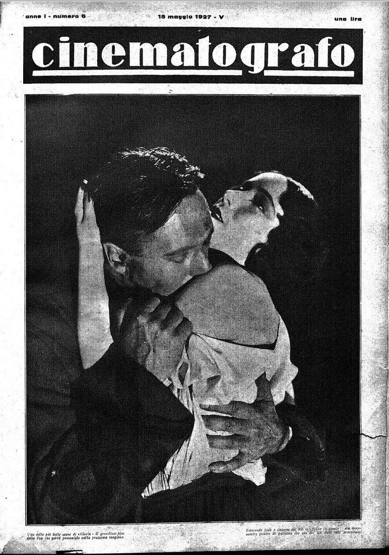 CINEMATOGRAFO magazine side cover Issue 6 15 May 1927