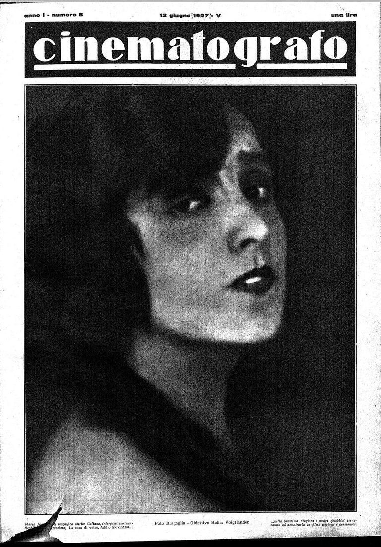 CINEMATOGRAFO magazine side cover Issue 8 12 June 1927