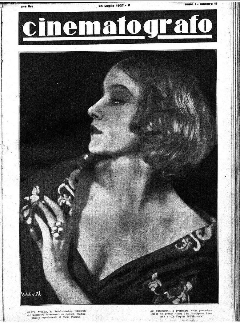 CINEMATOGRAFO magazine side cover Issue 11 24 July 1927