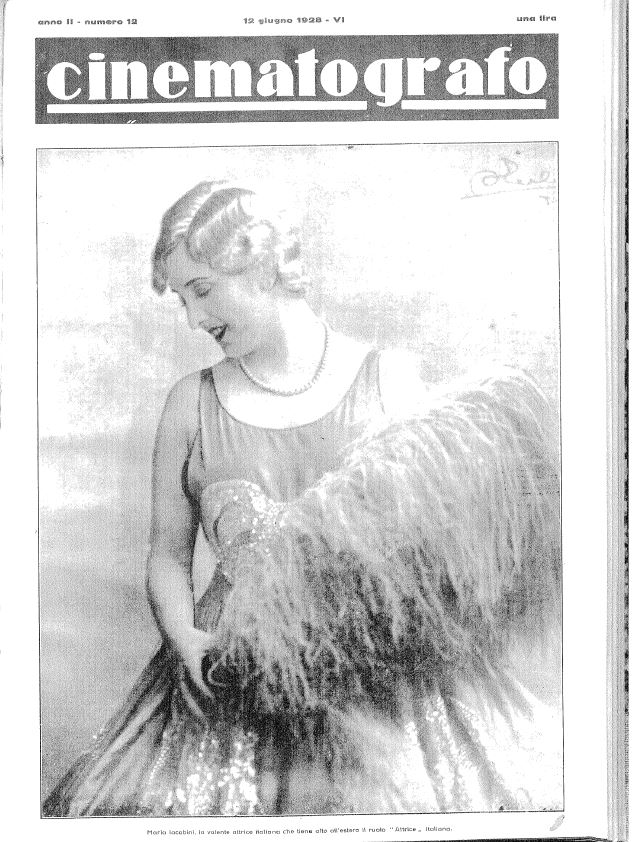 CINEMATOGRAFO magazine side cover Issue 12 12 June 1928