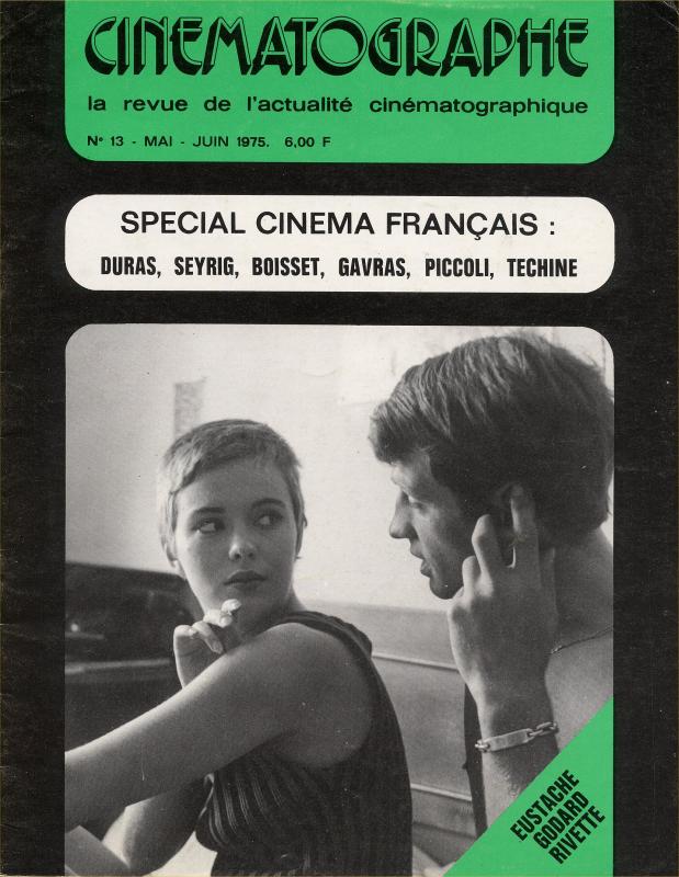 CINEMATOGRAPHE magazine side cover Issue 13 May 1975
