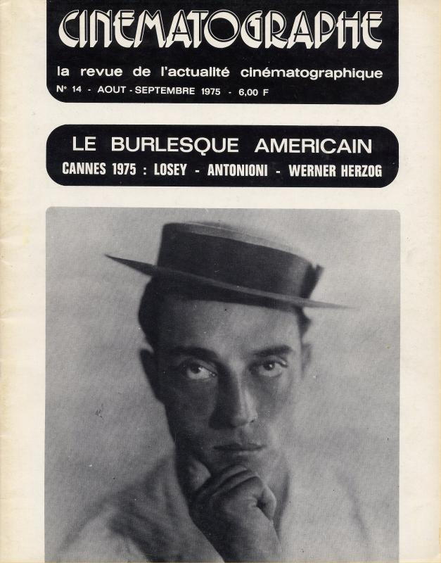 CINEMATOGRAPHE magazine side cover Issue 14 August 1975